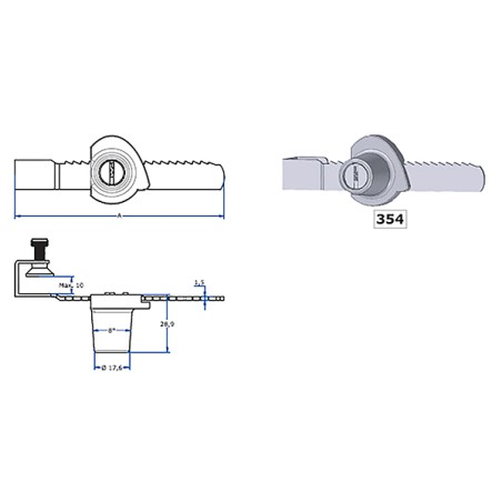 CERRADURA P CORRED CRISTAL CR