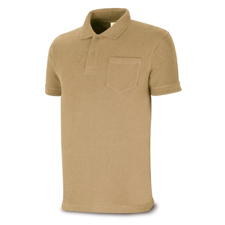 POLO C/BOLSILLO M/CORTA BEIGE