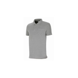 POLO C/BOLSILLO M/CORTA GRIS