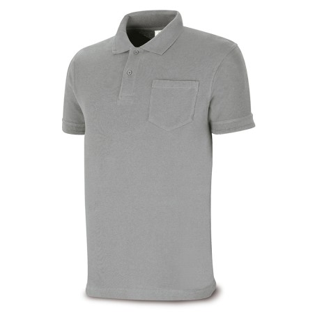 POLO C/BOLSILLO M/CORTA GRIS