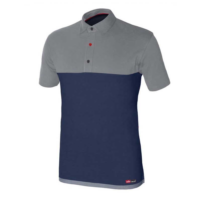 POLO M/CORTA STRETCH AZUL