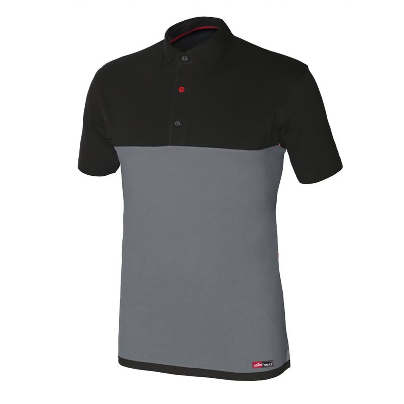 POLO M/CORTA STRETCH GRIS