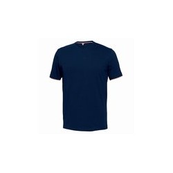 CAMISETA ALGODON M/CORT AZUL