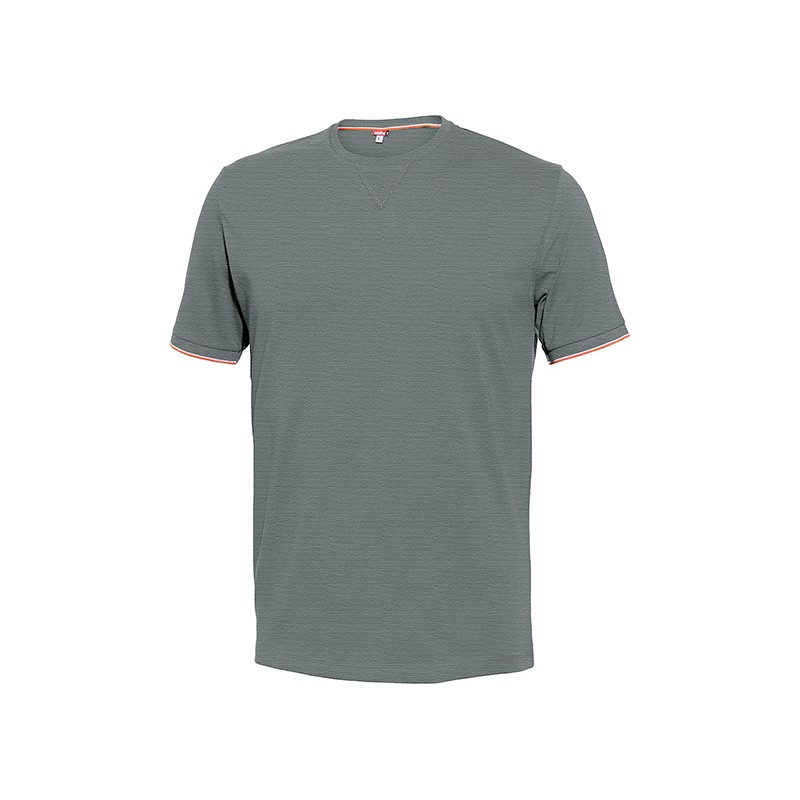 CAMISETA ALGODON M/CORT GRIS