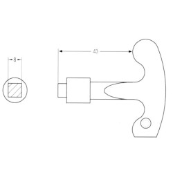 LLAVE P/CIERRE CUADRADO AGUA