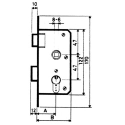 CERRADURA EMBUTIR F/ LATON