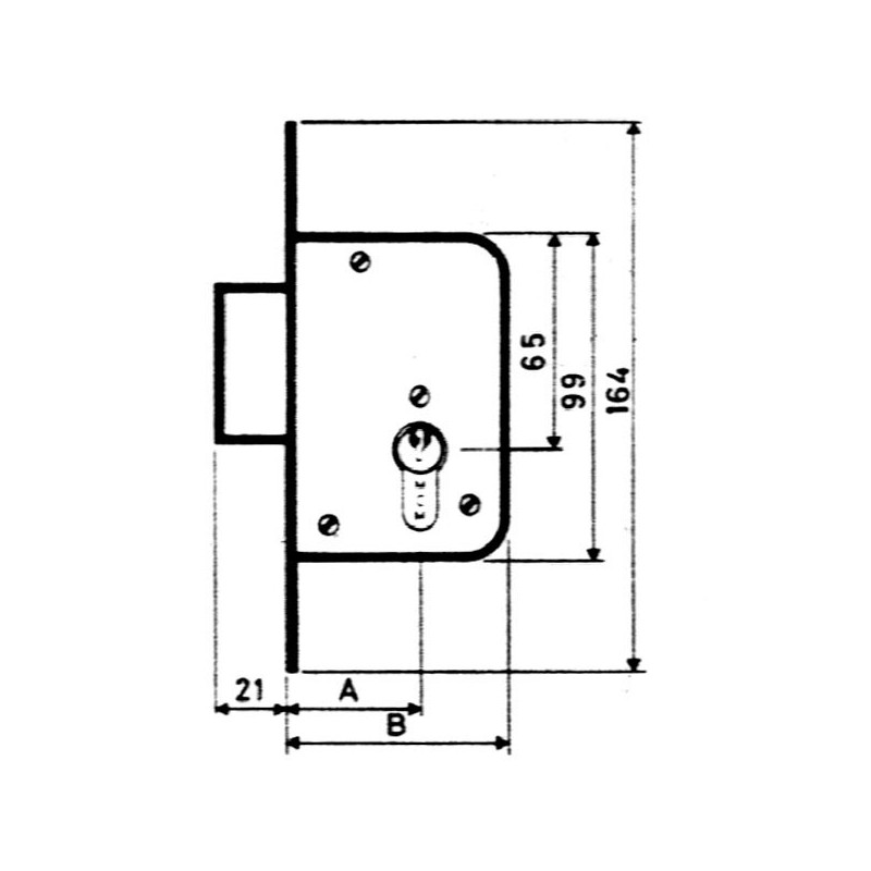 CERRADURA EMBUTIR F/ LATON