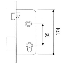 CERRADURA EMBUTIR MADERA C C