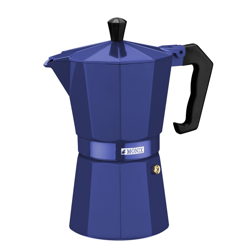 CAFETERA ALUMINIO AZUL