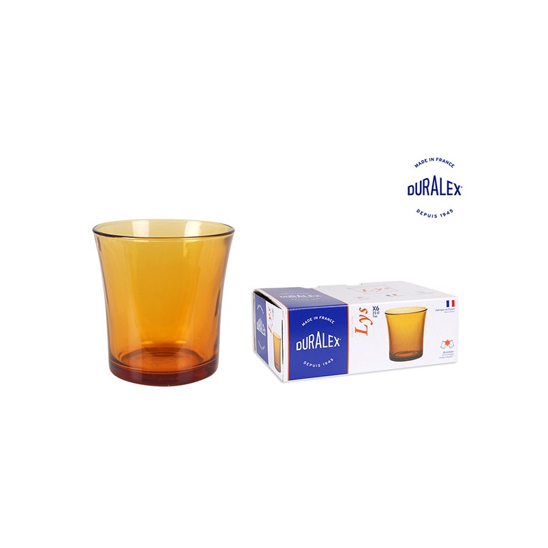 VASO AGUA AMBAR LYS SET-6