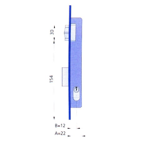 CERRADURA EMBUTIR MET HN/CL