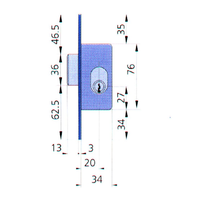 CERRADURA HOMOLOGAD ERZ 5964 O