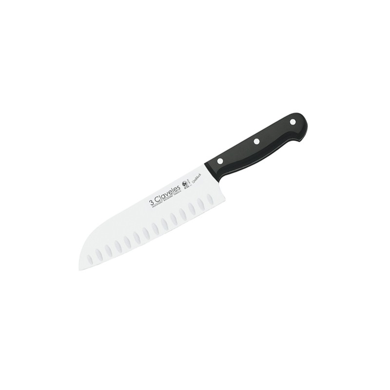 CUCHILLO SANTOKU ALVEOLADO