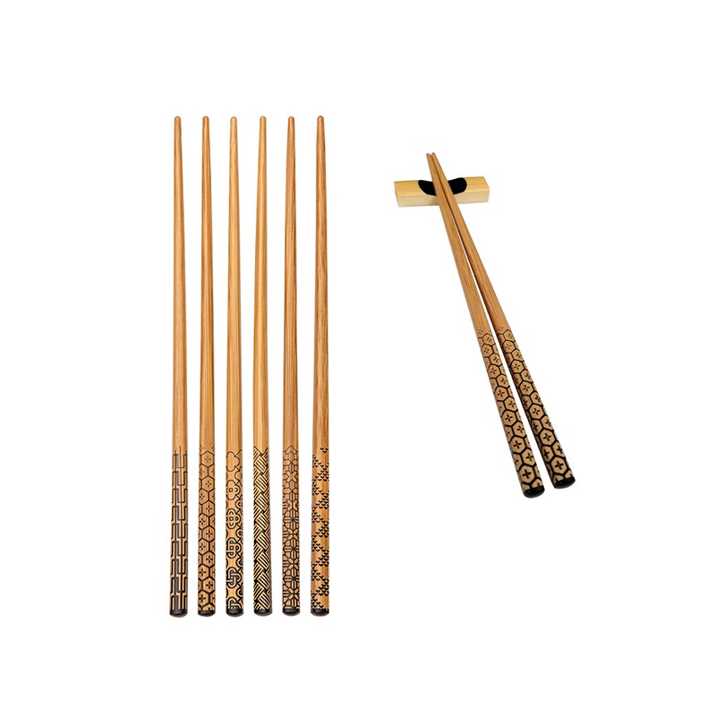 PALILLOS CHINOS C/SOPORTE NIKKO 6JGOS