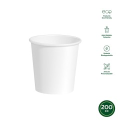 VASO DESECHABLE CARTON BIO BCO B/50