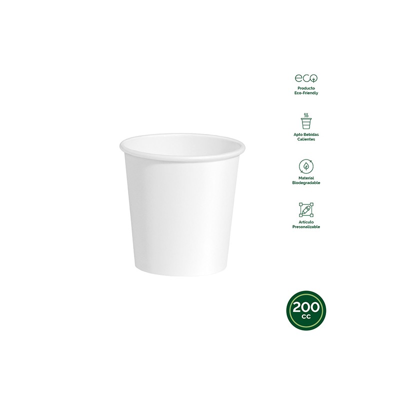 VASO DESECHABLE CARTON BIO BCO B/50