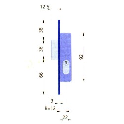 CERRADURA EMBUTIR MET HN OVAL