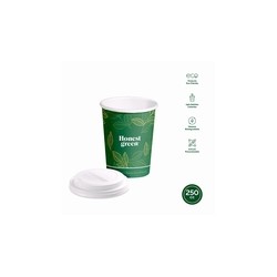 VASO DESECHABLE CARTON E.GREEN C/TAPA B/8