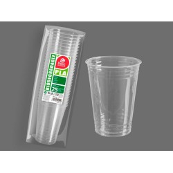 VASO DESECHAB TRANSP PLA B/25