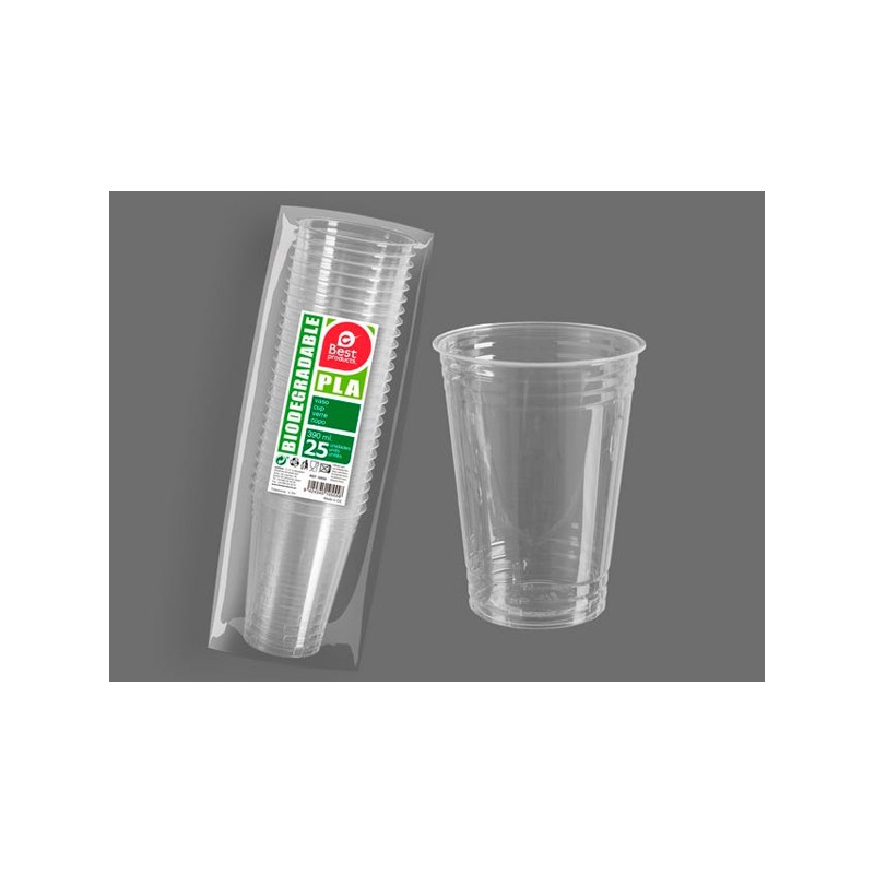 VASO DESECHAB TRANSP PLA B/25