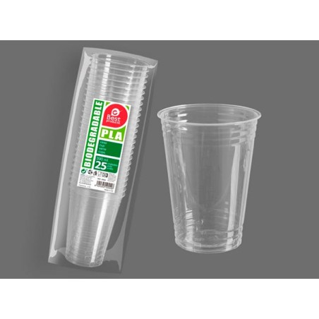 VASO DESECHAB TRANSP PLA B/25