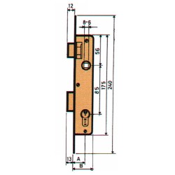 CERRADURA EMBUTIR P/METALICA