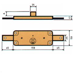 CERRADURA PERSIANA ZN 20MM