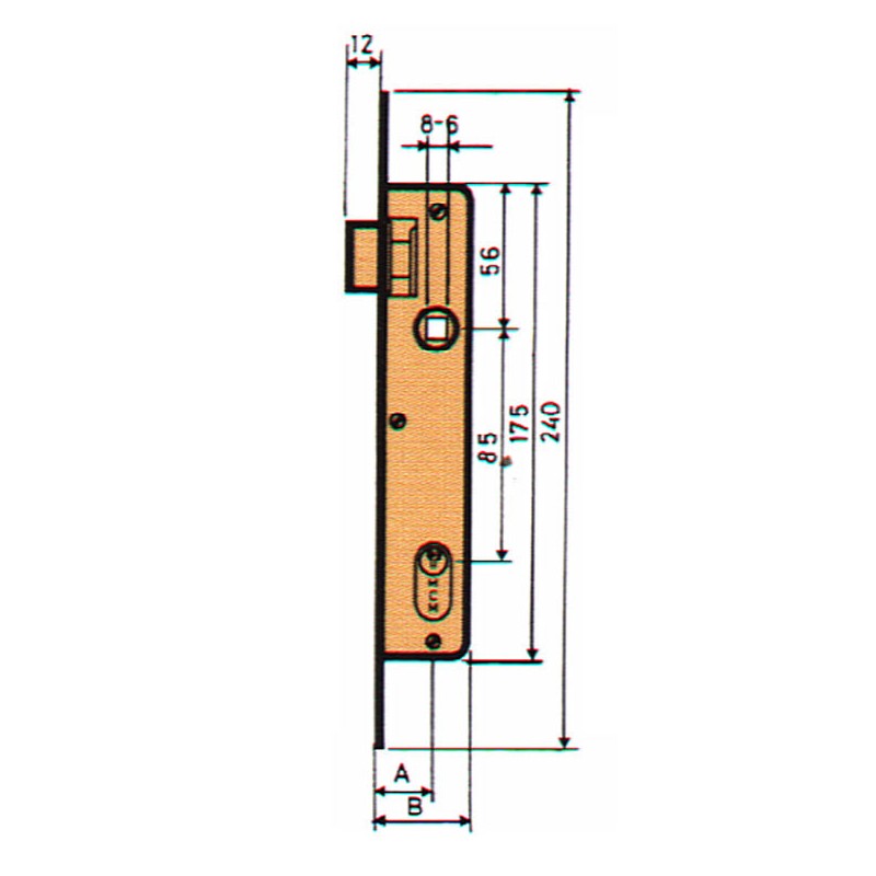 CERRADURA EMBUTIR P/MET 1/2CIL