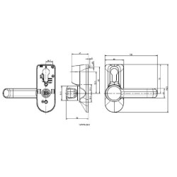 MANILLA C/LLAVE P/ANTIPANICO FAST Push y Touch