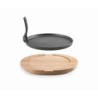 PLATO HIERRO FUNDIDO C/BASE MADERA