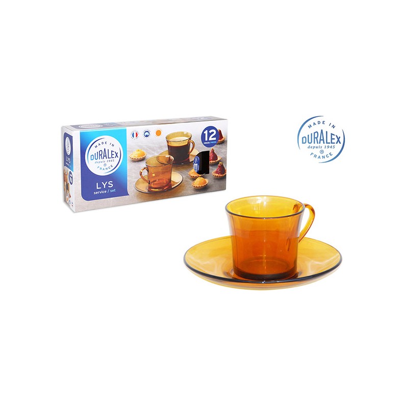 TAZA C/PLATO AMBAR LYS SET-6