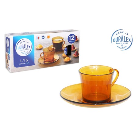 TAZA C/PLATO AMBAR LYS SET-6