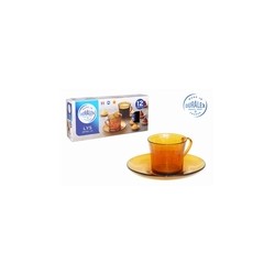 TAZA C/PLATO AMBAR LYS SET-6