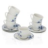 SET 6 TAZAS TE BLUE SEA