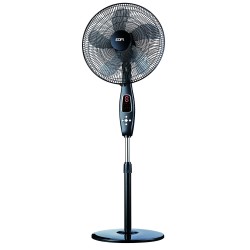 VENTILADOR PIE C/MANDO NEGRO 60W