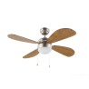 VENTILADOR TECHO C/LUZ 4ASPAS 105CM