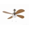 VENTILADOR TECHO C/LUZ 4ASPAS 105CM