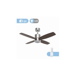 VENTILADOR TECHO INOX/NEGRO 4 ASPAS MOTOR DC