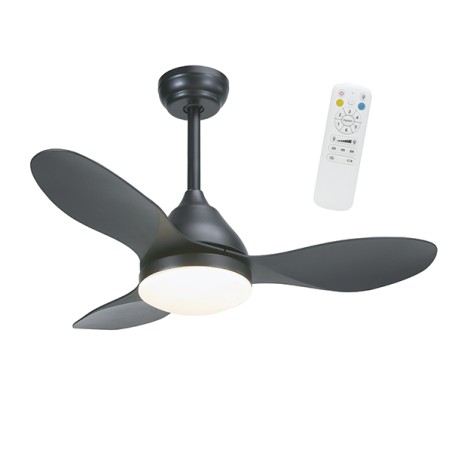 VENTILADOR TECHO LED DC STEL MINI 3ASP NEGRO