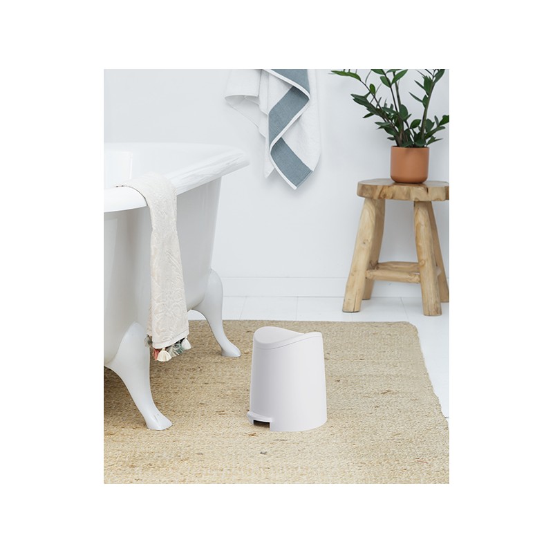 CUBO PEDAL BAÑO STAND. BLANCO