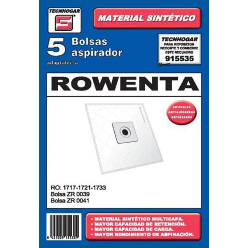 BOLSA ASPIRADOR 5 U. ROWENTA