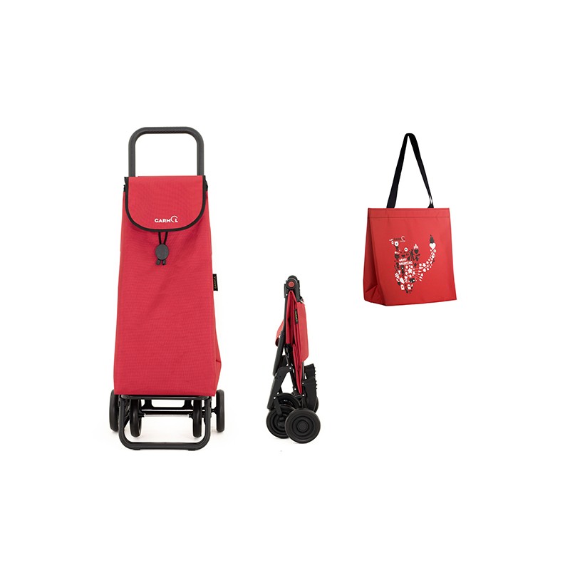 CARRO COMPRA 4R ROJO+BOLSA 44