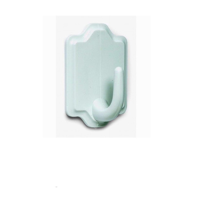 PERCHA PLASTICO ADH.BLANCO L.2