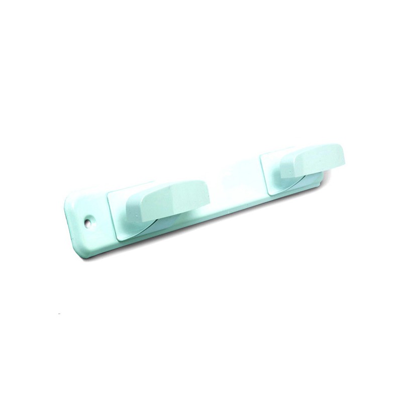 PERCHA INOX 2 BRAZ.LAC.BLANCO