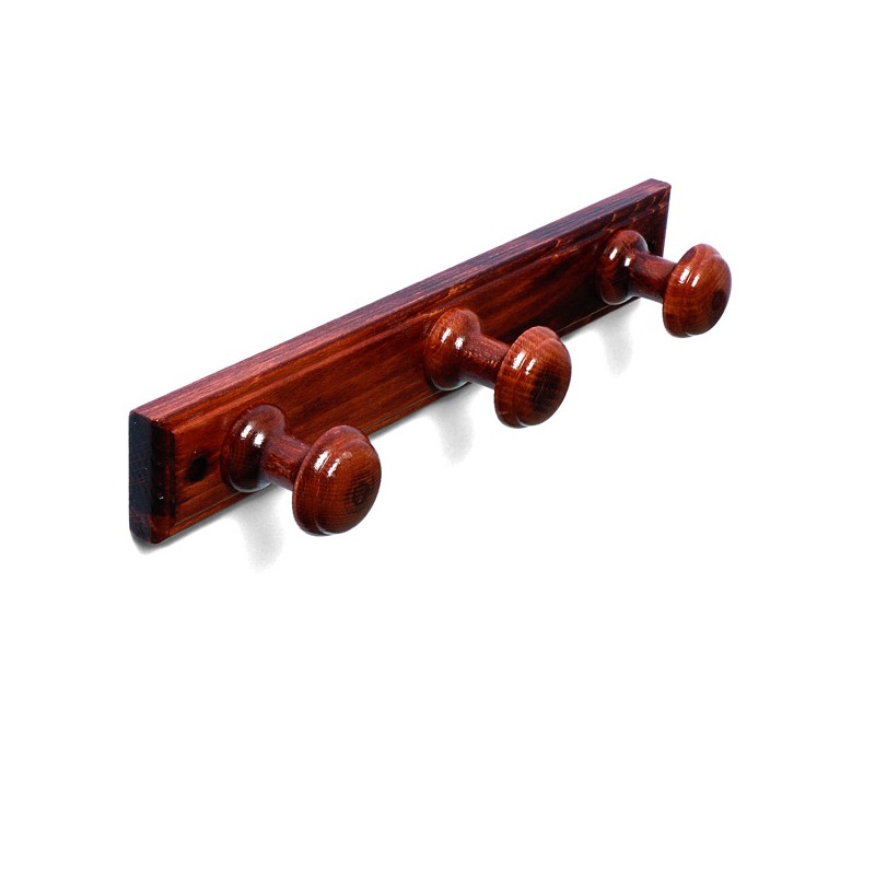 PERCHA MADERA 3 P. RED. SAPELI