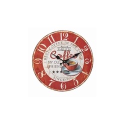 RELOJ PARED VINTAGE ESFERA ROJ