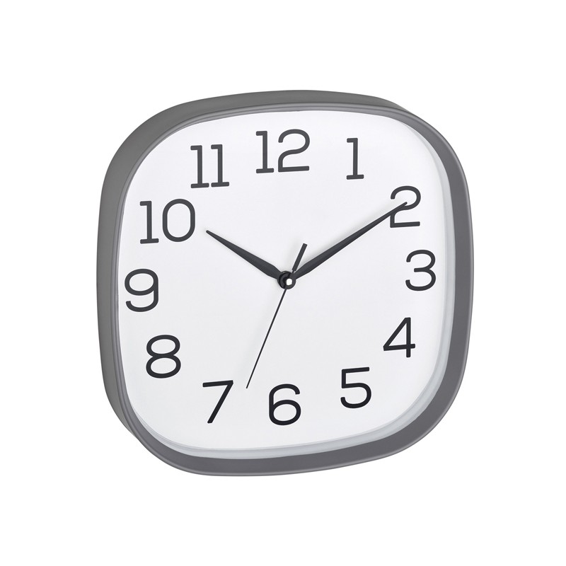 RELOJ PARED NUMEROS GRANDES BLANCO/GRIS