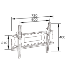 SOPORTE LCD INCLINABLE NEGRO HASTA 90''