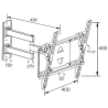 SOPORTE LCD INCL.GIR. NEGRO HASTA 65''