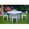 MESA JARDIN OVAL BLANCA